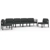 Image de vidaXL - 6-delige - Loungeset - met - kussens - aluminium - antracietkleurig
