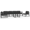 Image de vidaXL - 7-delige - Loungeset - met - kussens - aluminium - antracietkleurig