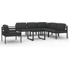 Image de vidaXL - 7-delige - Loungeset - met - kussens - aluminium - antracietkleurig