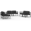 Image de vidaXL - 6-delige - Loungeset - met - kussens - aluminium - antracietkleurig
