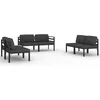 Image de vidaXL - 6-delige - Loungeset - met - kussens - aluminium - antracietkleurig