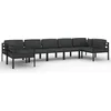 Image de vidaXL - 7-delige - Loungeset - met - kussens - aluminium - antracietkleurig
