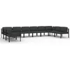 Image de vidaXL - 9-delige - Loungeset - met - kussens - aluminium - antracietkleurig