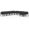 Image de vidaXL - 10-delige - Loungeset - met - kussens - aluminium - antracietkleurig