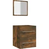 Image de vidaXL - Badkamerkast - met - spiegel - 41x38,5x48 - cm - gerookt - eikenkleurig