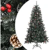 Image de vidaXL - Kunstkerstboom - met - standaard - 180 - cm - PVC - groen