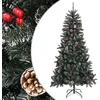 Image de vidaXL - Kunstkerstboom - met - standaard - 210 - cm - PVC - groen
