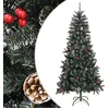 Image de vidaXL - Kunstkerstboom - met - standaard - 240 - cm - PVC - groen