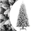 Image de vidaXL - Kunstkerstboom - met - sneeuw - 120 - cm - PVC - en - PE