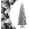 Image de vidaXL - Kunstkerstboom - met - sneeuw - 210 - cm - PVC - en - PE