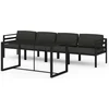 Image de vidaXL - 5-delige - Loungeset - met - kussens - aluminium - antracietkleurig