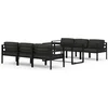 Image de vidaXL - 7-delige - Loungeset - met - kussens - aluminium - antracietkleurig