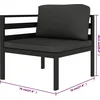 Image de vidaXL - 10-delige - Loungeset - met - kussens - aluminium - antracietkleurig
