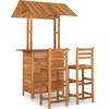 Image de vidaXL - 3-delige - Tuinbarset - massief - acaciahout