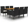 Image de vidaXL - 7-delige - Tuinset - poly - rattan - zwart