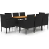 Image de vidaXL - 9-delige - Tuinset - poly - rattan - zwart