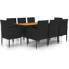 Image de vidaXL - 9-delige - Tuinset - poly - rattan - zwart