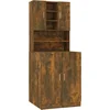 Image de vidaXL - Wasmachinekast - bewerkt - hout - gerookt - eikenkleurig