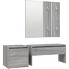 Image de vidaXL - Garderobe - set - bewerkt - hout - grijs - sonoma - eikenkleurig