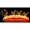 Image de vidaXL - Kerstdecoratie - kerstman - en - rendieren - opblaasbaar - LED - 145 - cm