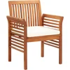 Image de vidaXL - Tuinstoelen - 4 - st - met - kussens - massief - acaciahout
