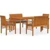 Image de vidaXL - 5-delige - Tuinset - met - kussens - massief - acaciahout