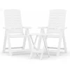 Image de vidaXL - 3-delige - Tuinset - polypropeen - wit