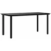 Image de vidaXL - Tuintafel - 160x80x74 - cm - staal - en - gehard - glas - zwart