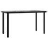 Image de vidaXL - Tuintafel - 200x100x74cm - staal - en - gehard - glas - zwart