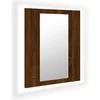 Image de vidaXL - Badkamerspiegelkast - LED - 40x12x45 - cm - bewerkt - hout - bruineiken