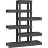 Image de vidaXL - Plantenstandaard - 85x25x109,5 - cm - massief - grenenhout - grijs