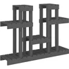 Image de vidaXL - Plantenstandaard - grijs - 104,5x25x77,5 - cm - massief - grenenhout
