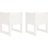 Image de vidaXL - Plantenbakken - 2 - st - 40x40x52,5 - cm - massief - grenenhout - wit