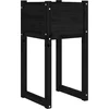 Image de vidaXL - Plantenbak - 40x40x81 - cm - massief - grenenhout - zwart