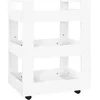 Image de vidaXL - Keukentrolley - 60x45x80 - cm - bewerkt - hout - wit