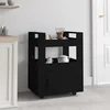 Image de vidaXL - Keukentrolley - 60x45x80 - cm - bewerkt - hout - zwart