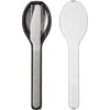 Image de Mepal - Ellipse bestekset 3-delig - Mes. vork en lepel - RVS - Nordic black