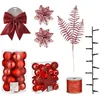 Image de House of Seasons Kerstboom Decoratie Set - 100 Stuks - Rood