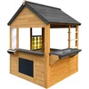 Image de AXI Lynn Speelhuis in Bruin / Antraciet   Houten Speelhuisje met Speelkeuken, Boter, Kaas en Eieren spel en accessoires   FSC hout   Tuinhuisje voor kinderen - 10 jaar garantie!