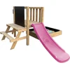 Image de AXI Leah Mini Speeltoren met Zandbak en Picknicktafel   Paarse Glijbaan   Met Krijtbord   FSC hout   Klein speeltoestel voor de tuin / buiten