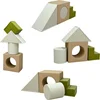 Image de Sunny Sasa Foam Blokken   Zachte Klim- Stapel- en Speelblokken   Beige, Bruin en Groen   Softplay Foamblokken - Montessori Speelgoed   4-delig - Vanaf 12 maanden   Veilig Binnen Spelen