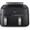 Image de Philips 5000 Series Dual Basket Airfryer - NA551/00 - Stoomfunctie - Dubbele Mand - 9L - Tot 6 Personen