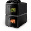 Image de Philips Dual-Stacked Dubbele Airfryer 4000 Series   NA460/00 - PFAS Vrij - 2 Lades (Sync)   10 L   Tot 6 Personen   Bespaart 45% Ruimte