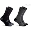 Image de Rogelli Fietssokken Heren en Dames 2-pack - Wielrensokken Merino Wol - Zwart en Grijs - 18-22cm Hoog - Maat 36-39