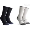 Image de Rogelli Fietssokken Heren en Dames 2-pack - Wielrensokken Merino Wol - Blauw en Grijs - 18-22cm Hoog - Maat 36-39