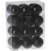 Image de Christmas Decoration Mini kerstballen - 24x st - zwart - D3 cm - kunststof - kerstversiering - onbreekbaar