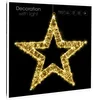 Image de Metalen krans/verlichte decoratie ster met warm wit licht 50 cm - met timer - Kerstverlichting/verlichte figuren