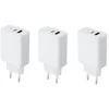 Image de 3 stuks OneOne 30W super snellader met 2 poorten. Witte oplader met USB C en USB A. PD en Quick Charge lader adapter past op Google Pixel 7, 7 Pro, 8, 8a, 8 Pro, 9, 9 Pro, 9 Pro XL, 9 Fold, 10, 10 Pro, 10 Pro XL, 10 Fold, C, XL