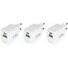 Image de 3 stuks OneOne 45W super snellader met 2 poorten. USB C en USB A. Compacte GAN Quick Charge lader. PD PPS oplader adapter past op Google Pixel 1, Pixel 2, Pixel 2 XL, Pixel 3, Pixel 3 XL, Pixel 3a, Pixel 3a XL, Pixel 4, Pixel 4 XL, Pixel 4a