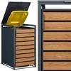 Image de VikingChoice - Container ombouw - 1 kliko - 240 liter - antraciet, houtlook